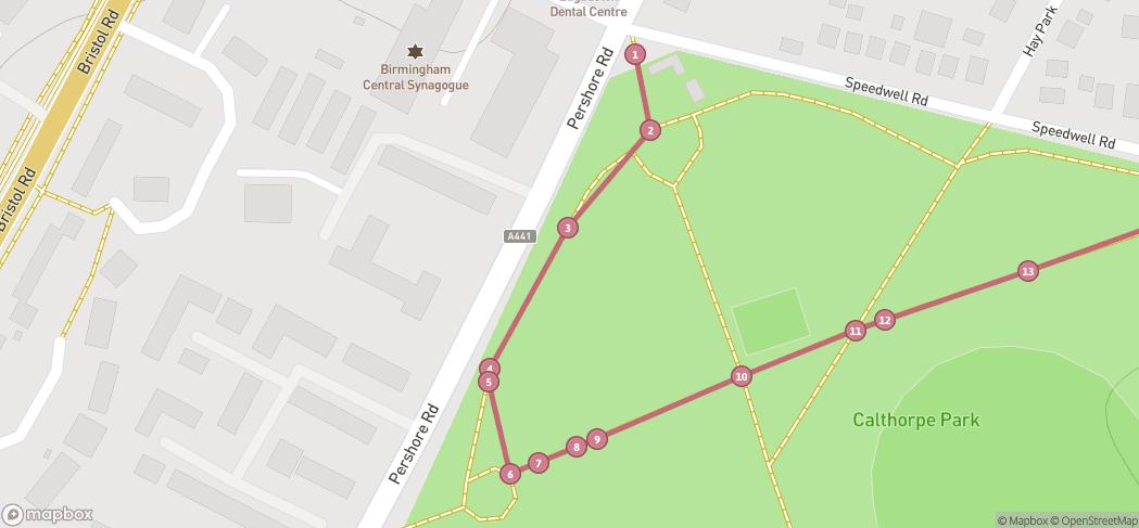 Map preview for Balsall Heath Blossom Walk