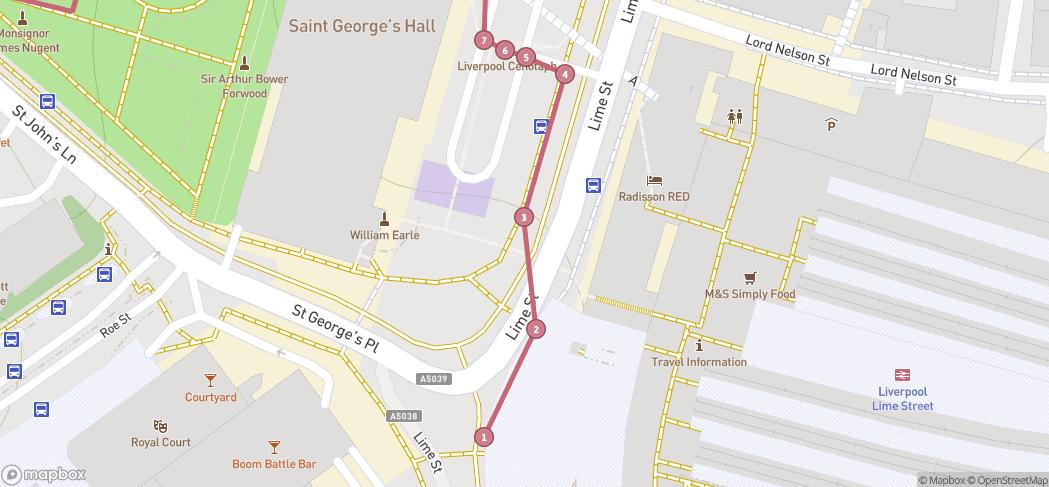 Map preview for Liverpool Music & Culture Trail