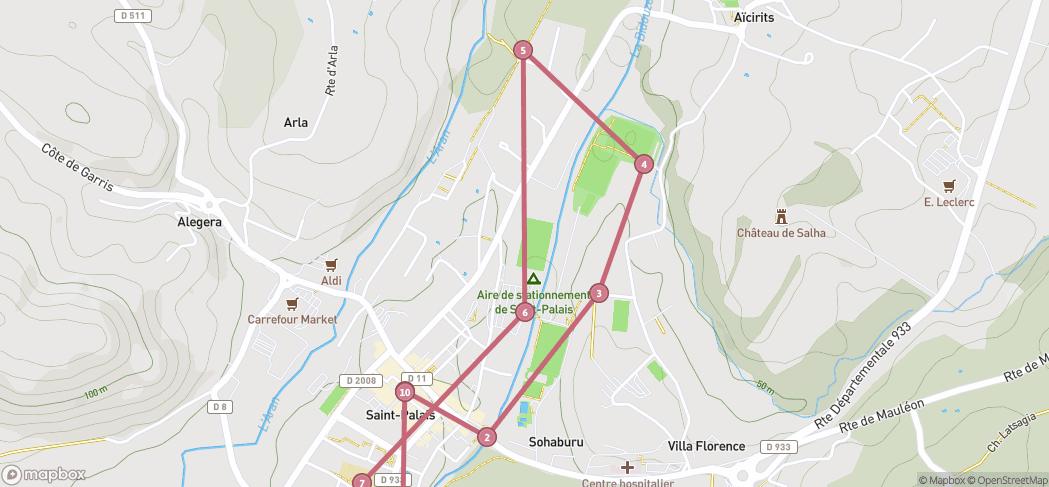 Map preview for Saint Palais en mode balade