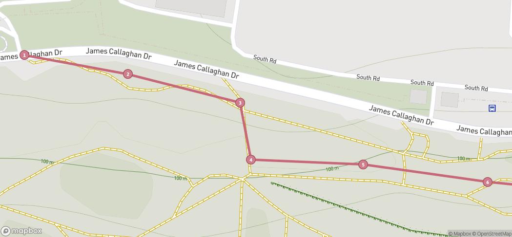Map preview for NHS Walk Fort Southwick to QAH