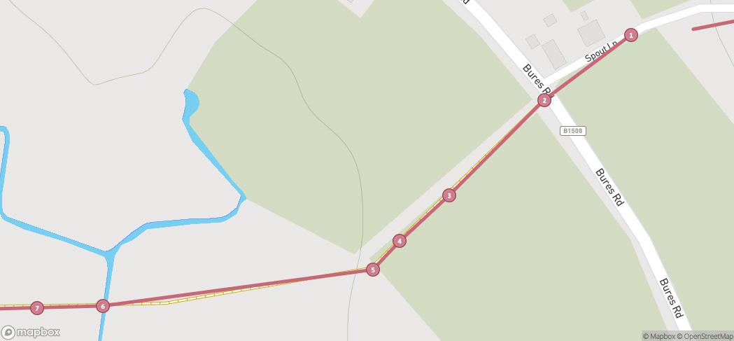 Map preview for Little Cornard and Bures Circular