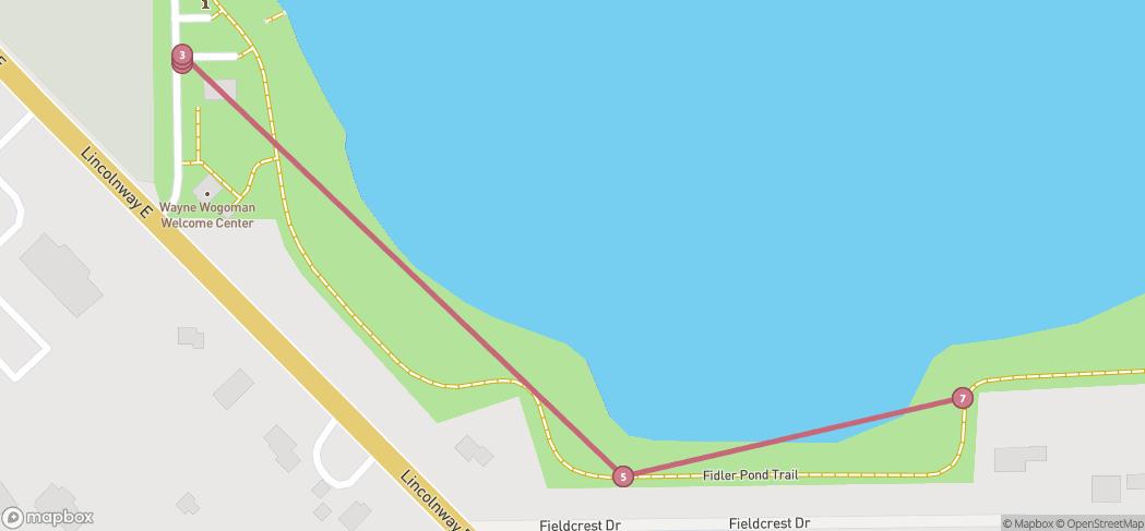 Map preview for Fidler Park - Goshen Indiana Walk