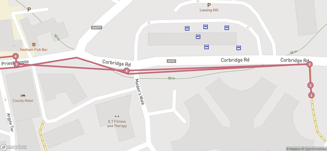 Map preview for Hexham General Hospital Green Walk