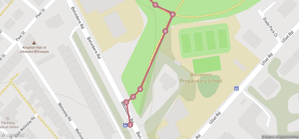 Map preview for Princes Park Step-Free Walk