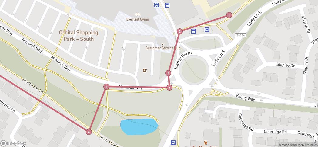 Map preview for Tadpole Trail, Swindon