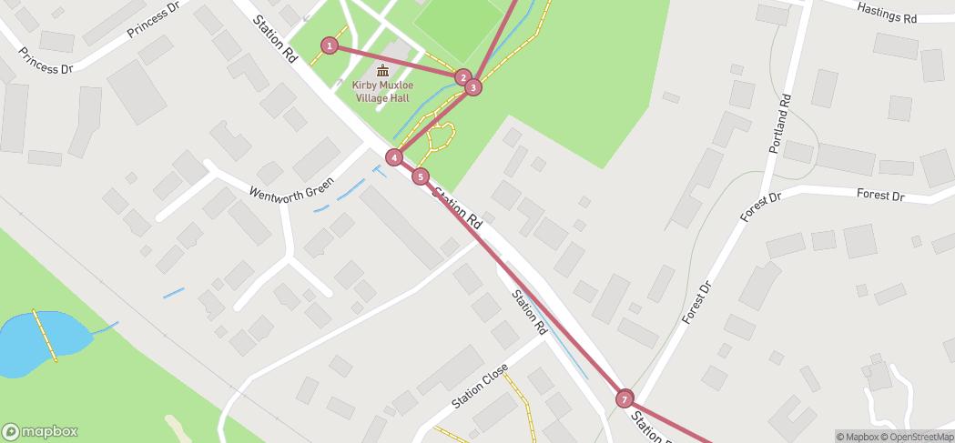 Map preview for Kirby Muxloe walk