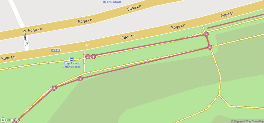 Map preview for Wavertree Botanic Gardens Walk