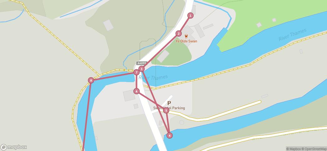 Map preview for Radcot Bridge to Lechlade Thames