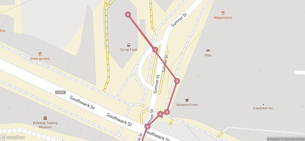 Map preview for Lunchtime Frida Kahlo Mural Trail