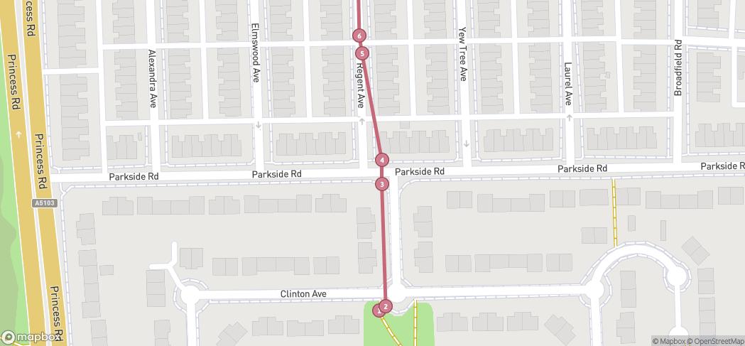 Map preview for Clinton Green to Withington Road
