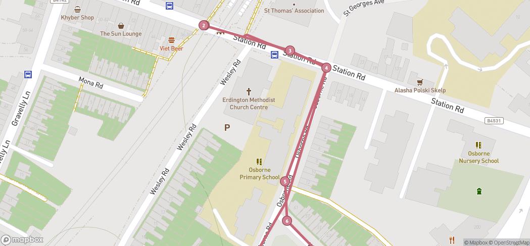 Map preview for Erdington & Rookery Park Trail