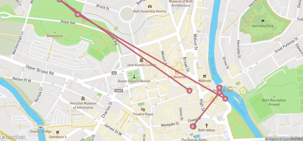 Map preview for Free Walk Around Bath