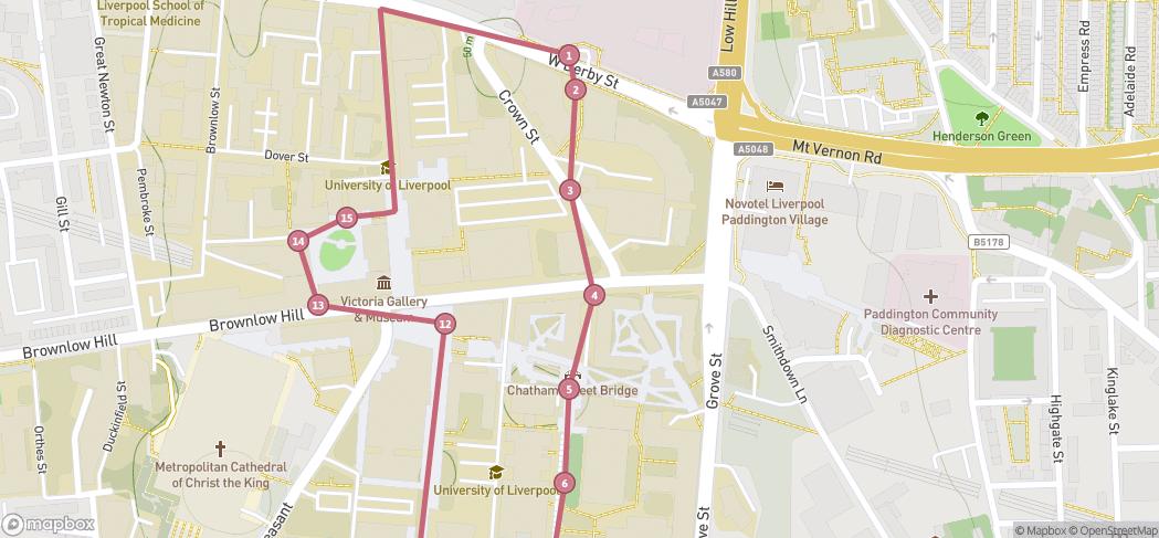 Map preview for Royal Liverpool sculpture walk