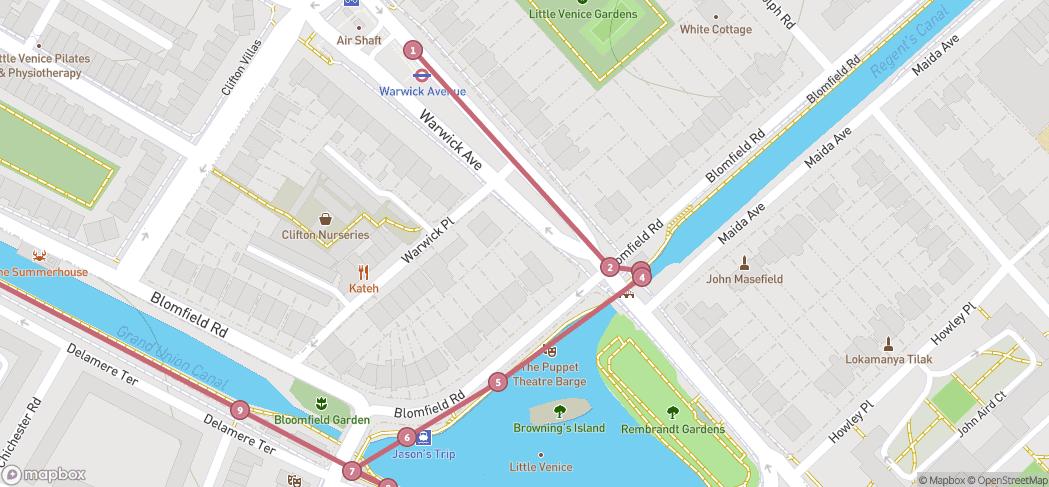 Map preview for Little Venice - Alperton Canal Walk