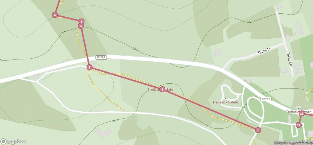 Map preview for Trelissick woodland walk