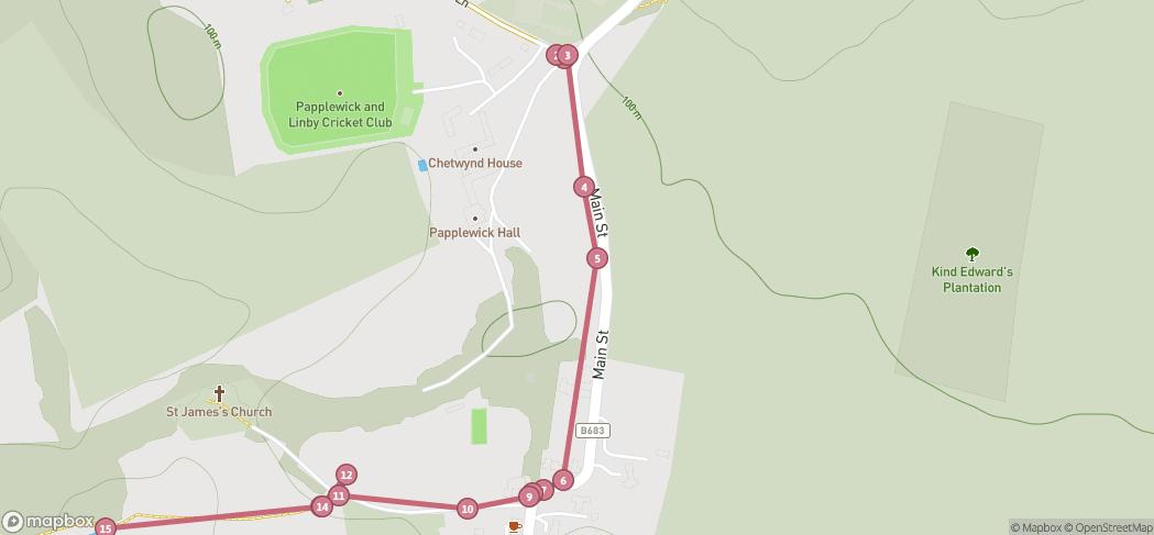 Map preview for River Leen 2 Papplewick