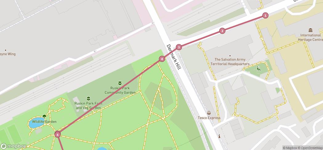 Map preview for The sights of Ruskin Park