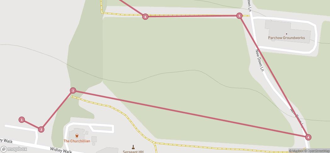 Map preview for Portsdown Hill North Walk