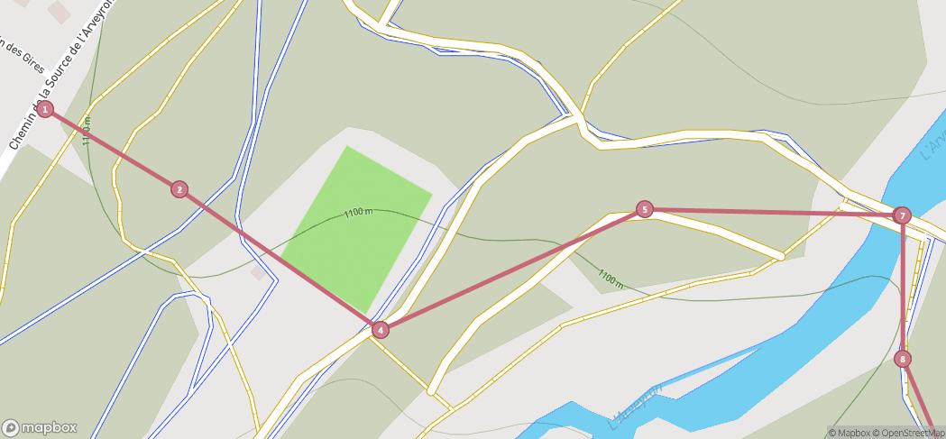 Map preview for Up to glacier view and cafe
