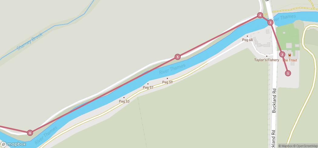 Map preview for Tadpole to Radcot Bridge Thames