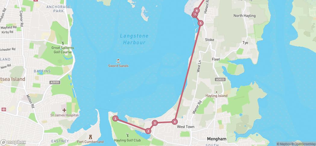 Map preview for Hayling Island Railway Walk