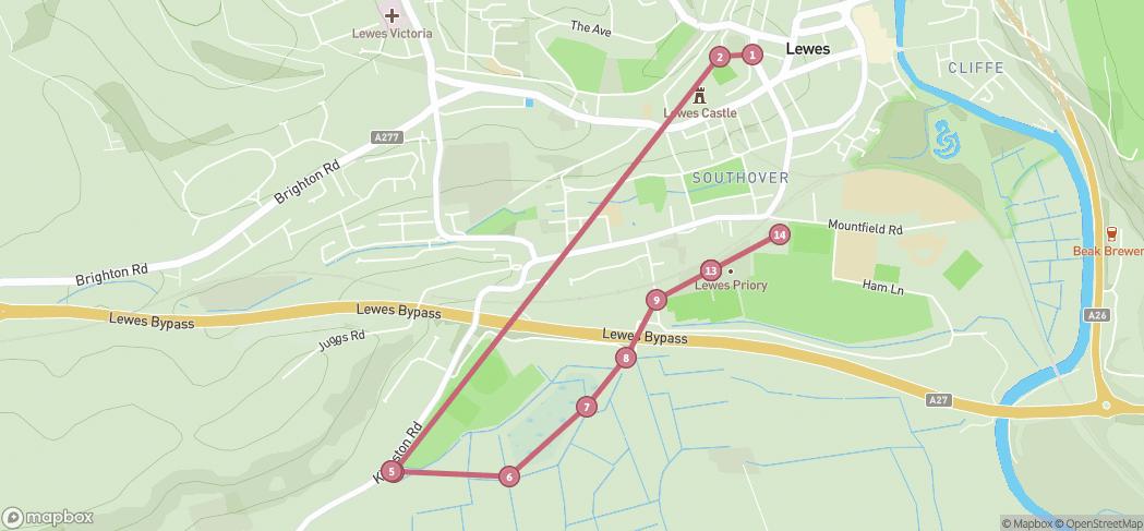 Map preview for Lewes loop