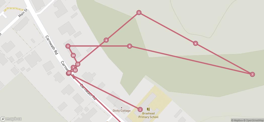 Map preview for Braehead Primary 4-7 Moss Walk.