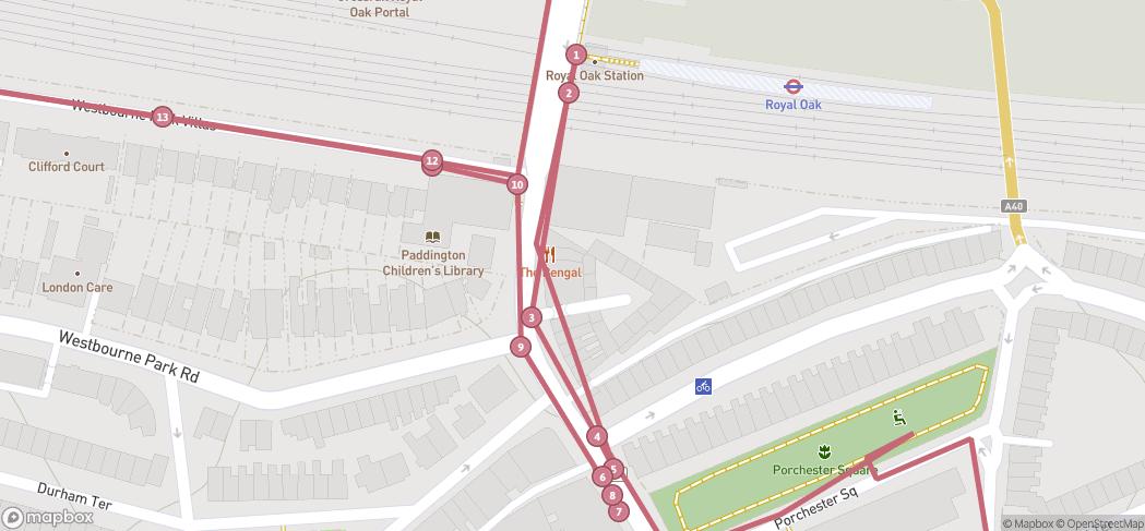 Map preview for North Paddington Nature Pilgrimage