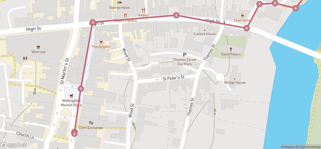 Map preview for Wallingford- Dorchester Thames Path