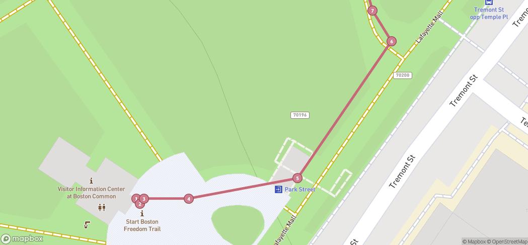 Map preview for Boston’s Freedom Trail