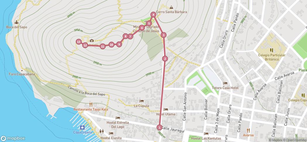 Map preview for Lake Titicaca from Carro Calvario