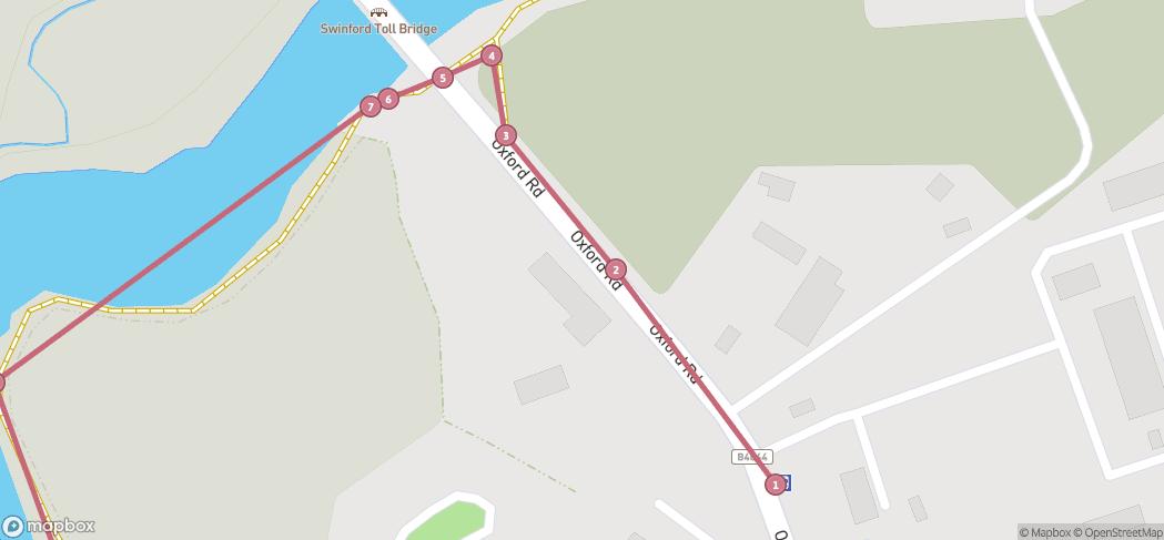 Map preview for Swinford to Newbridge Thames Path