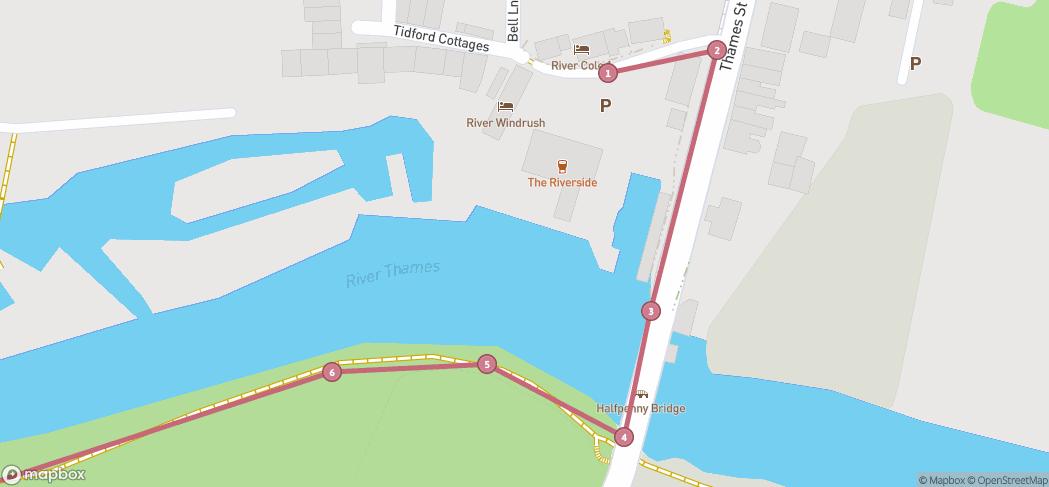 Map preview for Lechlade to Castle Eaton Thames