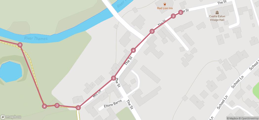 Map preview for Castle Eaton to Cricklade Thames