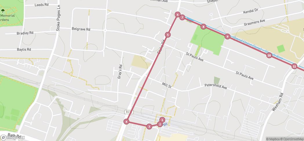 Map preview for The Slough Arm Canal Walk