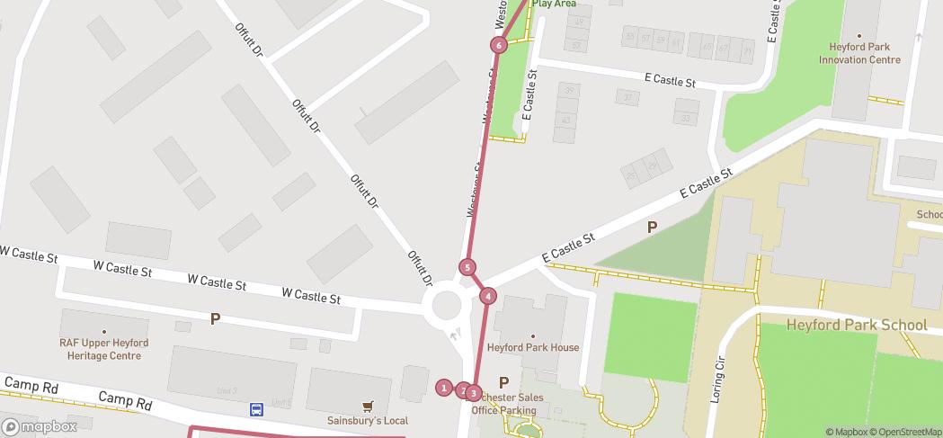 Map preview for Heyford Swift Circular Art Trail