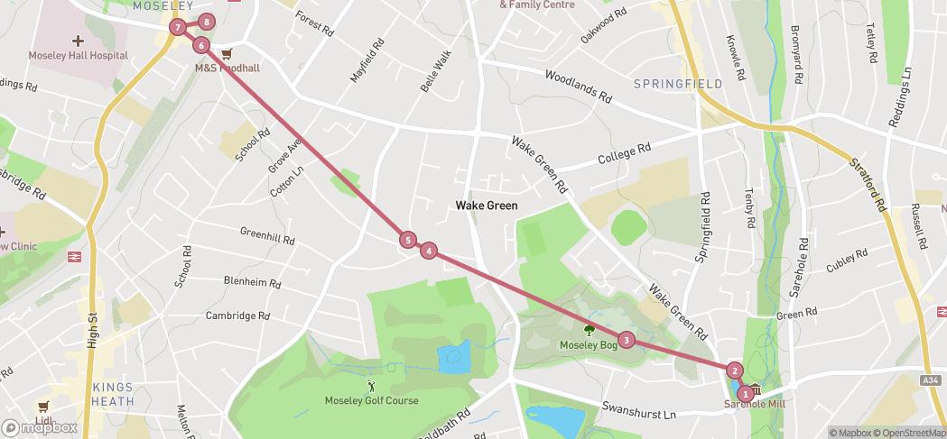 Map preview for Secret Moseley Wandering