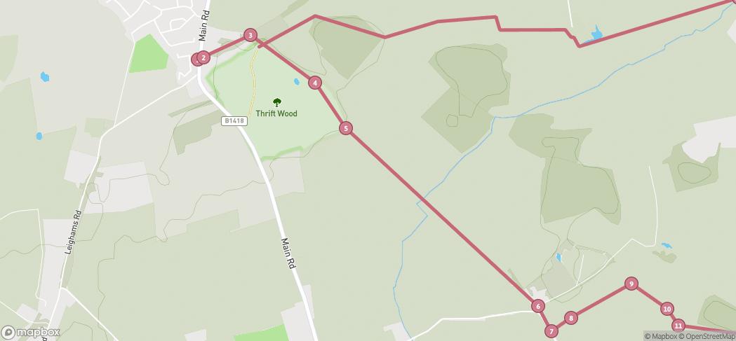 Map preview for Brewer's Arms circular route