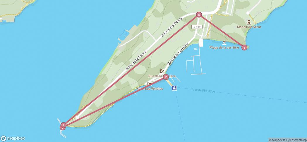 Map preview for Arradon coastal stroll