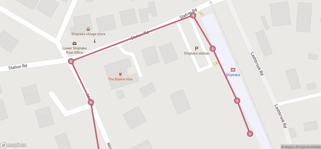 Map preview for Shiplake - Reading Thames Path