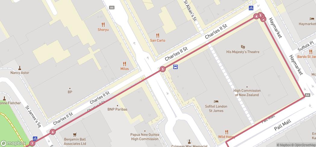 Map preview for Harold Fry's London Pilgrimage