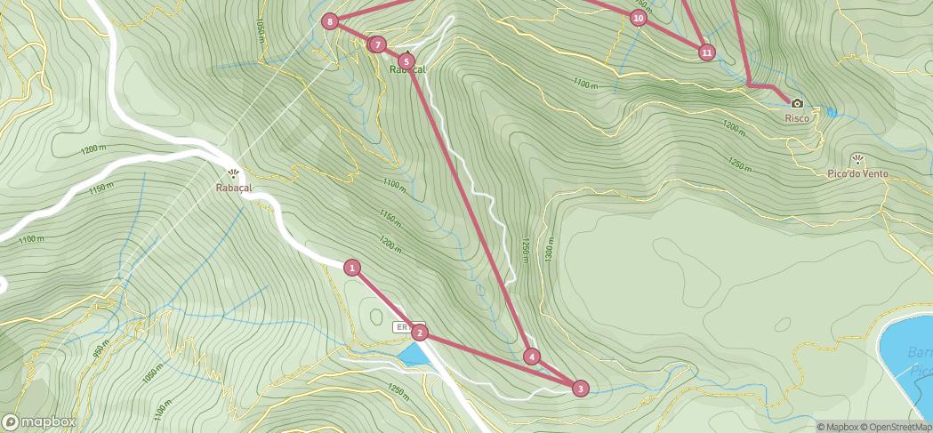 Map preview for 25 waterfalls/Risco  walk Madeira