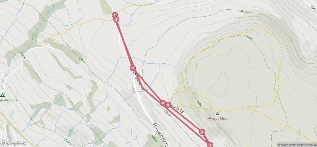 Map preview for Eglwysilan Road Walk