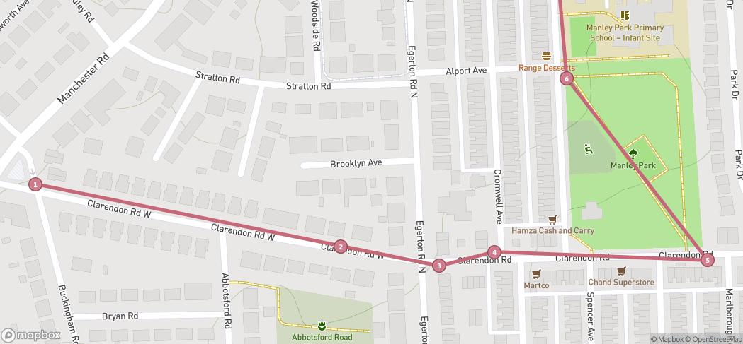 Map preview for Walk across Whalley Range